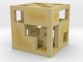 cube_01 in Tan Fine Detail Plastic