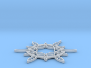Double Hexafoil Pendant in Clear Ultra Fine Detail Plastic