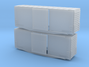 Z Scale high cube 40 x2 in Clear Ultra Fine Detail Plastic