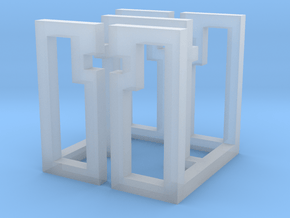 cube_08 in Clear Ultra Fine Detail Plastic