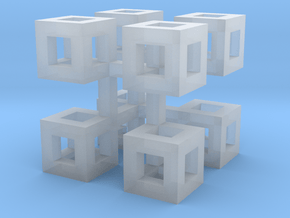 cube_09 in Clear Ultra Fine Detail Plastic
