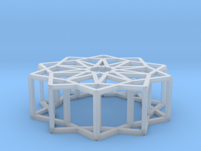Cube Star Ornament 2.0 in Clear Ultra Fine Detail Plastic