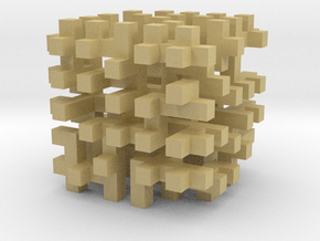 cube_10 in Tan Fine Detail Plastic