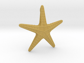 Starfish Pendant in Tan Fine Detail Plastic