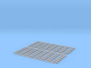 Check Rail Chairs 1.25mm Eight Pack in Clear Ultra Fine Detail Plastic