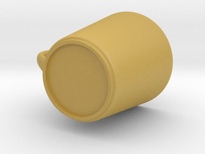 Coffee Cup in Tan Fine Detail Plastic