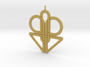 Knotted Pendant in Tan Fine Detail Plastic