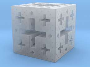 Jerusalem Cube Fractal Pendant in Clear Ultra Fine Detail Plastic