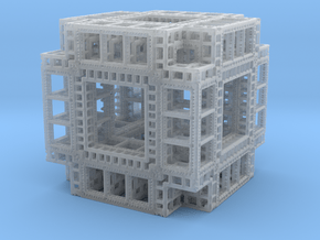 MengerKoch Fractal Cube in Clear Ultra Fine Detail Plastic