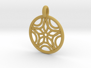 Sponde pendant in Tan Fine Detail Plastic