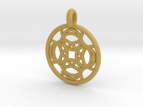 Thelxinoe pendant in Tan Fine Detail Plastic
