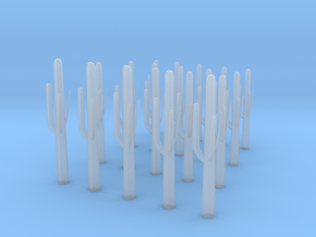 20 N-scale Saguaro Cactus Set in Clear Ultra Fine Detail Plastic