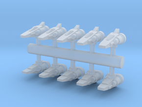 10 Human Alliance Fighters in Clear Ultra Fine Detail Plastic