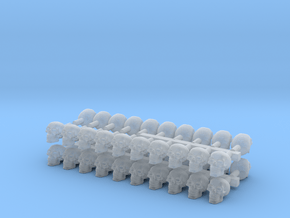 40 skulls high res  in Clear Ultra Fine Detail Plastic