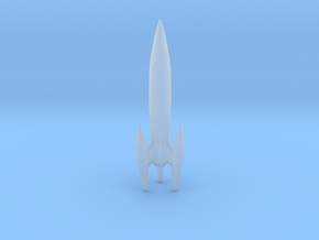 Retro Rocket 1 Miniature in Clear Ultra Fine Detail Plastic