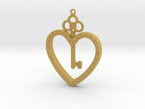 The Key To My Heart in Tan Fine Detail Plastic