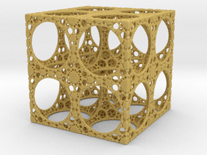 Amazing cube in Tan Fine Detail Plastic