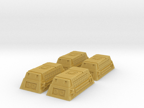 4x Class-A Cargo Container in Tan Fine Detail Plastic