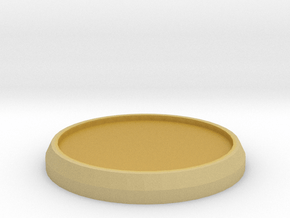 1 Inch Round Base in Tan Fine Detail Plastic
