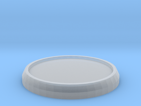 1 Inch Round Base in Clear Ultra Fine Detail Plastic