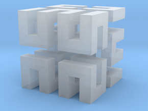 Hilbert cube ( pendant ) in Clear Ultra Fine Detail Plastic