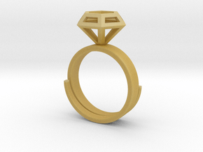 Diamond Ring US 7 3/4 in Tan Fine Detail Plastic