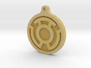 Yellow Lantern Key Chain in Tan Fine Detail Plastic