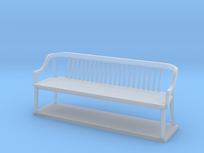 Miniature 1:48 Bankers Bench in Clear Ultra Fine Detail Plastic