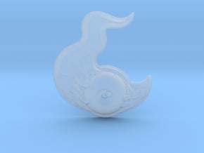 Flame Eye Pendant in Clear Ultra Fine Detail Plastic