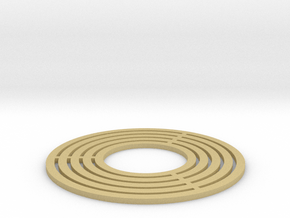 Brass Ring Flat in Tan Fine Detail Plastic