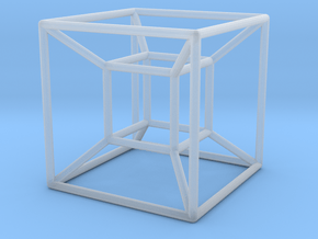 Tesseract (Hypercube) in Clear Ultra Fine Detail Plastic