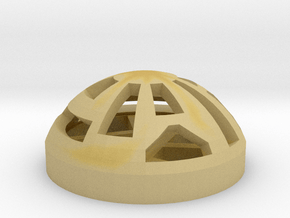 Button Dome in Tan Fine Detail Plastic