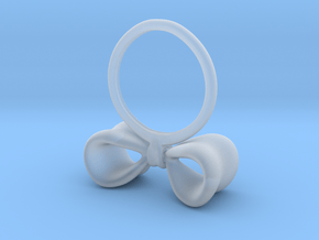 Bow ring in Clear Ultra Fine Detail Plastic