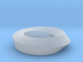 Mobius Loop - Square 1/4 twist in Clear Ultra Fine Detail Plastic