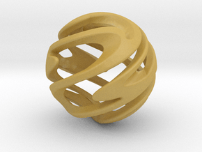  Spiral Sphere Pendent in Tan Fine Detail Plastic