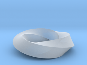 Mobius Loop - Square 3/4 twist in Clear Ultra Fine Detail Plastic