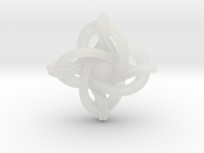 A small 23mm version of the infinity knot in Clear Ultra Fine Detail Plastic