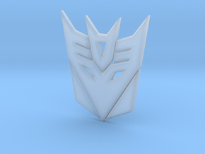 Decepticon Logo in Clear Ultra Fine Detail Plastic