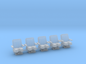 Seats for jet 1:72 5x  in Clear Ultra Fine Detail Plastic