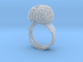 Cogito Ergo Sum Brain Ring in Clear Ultra Fine Detail Plastic