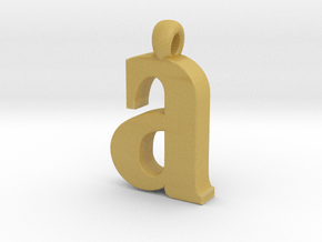Lowercase A in Tan Fine Detail Plastic