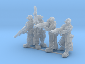 Female Stealth Gang with Laser Rifles in Clear Ultra Fine Detail Plastic