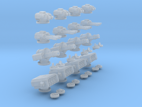 6mm Mixed Turrets in Clear Ultra Fine Detail Plastic