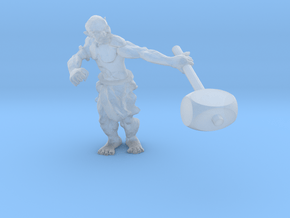 31mm Orc Miniature in Clear Ultra Fine Detail Plastic
