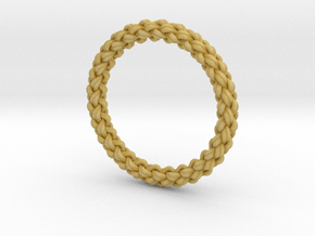 6-strand Round Braid Ring in Tan Fine Detail Plastic