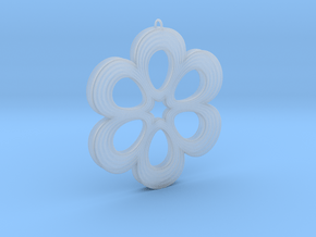 Flower Pendant 01 in Clear Ultra Fine Detail Plastic