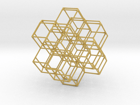 Rhombic Dodecahedral Lattice in Tan Fine Detail Plastic