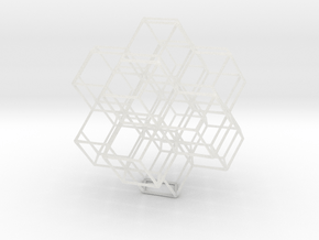 Rhombic Dodecahedral Lattice in Clear Ultra Fine Detail Plastic