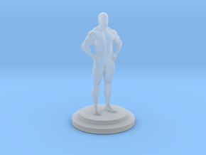 Bodybuilder in Clear Ultra Fine Detail Plastic