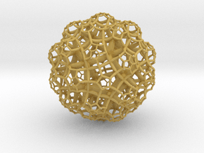 {5,3,4} H³ Honeycomb in Tan Fine Detail Plastic